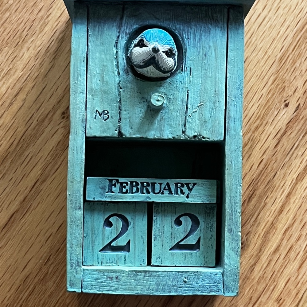 Hallmark Blue Office Calendar with Perpetual Date Display